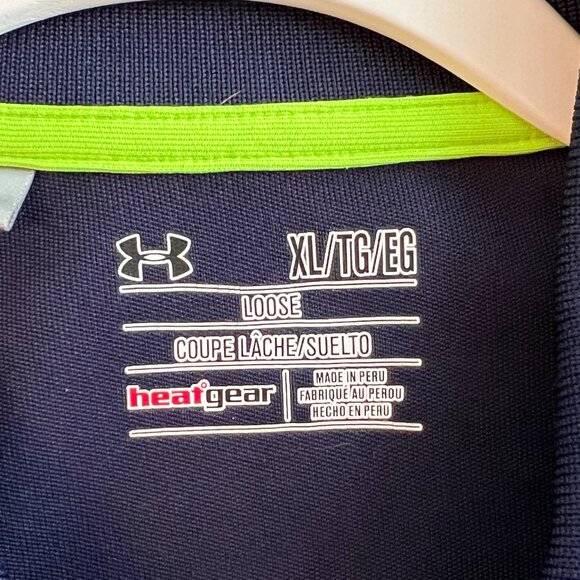 Under Amour short sleeve blue button up polo - Picture 3 of 3